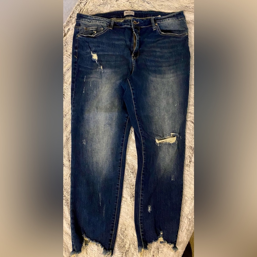 Special A distressed denim jeans, size 3XL